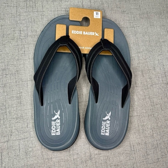 Mens Break Point 2 Flip Flops Black Sandals Comfortable Walking Summer Sz 11 NWT - Picture 7 of 10
